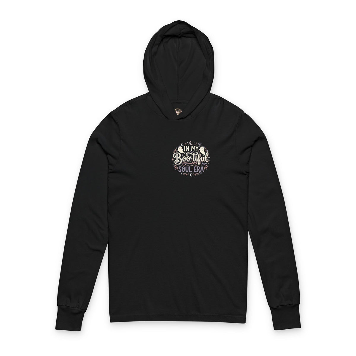 Hooded Long Sleeve Tee — “In My Boo-tiful Soul Era” Halloween Graphic