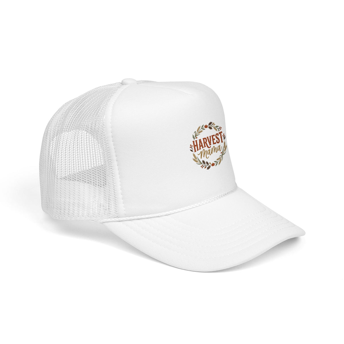 Harvest Mama Trucker Hat — Fall Wreath Foam Truckers Cap