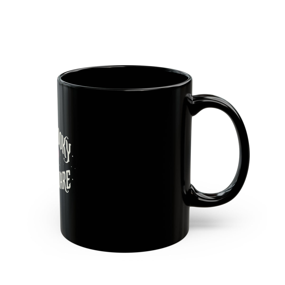 Stay Spooky Stay Aware Black Mug – Halloween Heart Coffee Cup