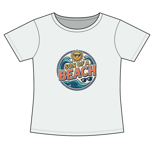 Son of a Beach Scoop Neck Tee – Women's Beachy Graphic T‑Shirt