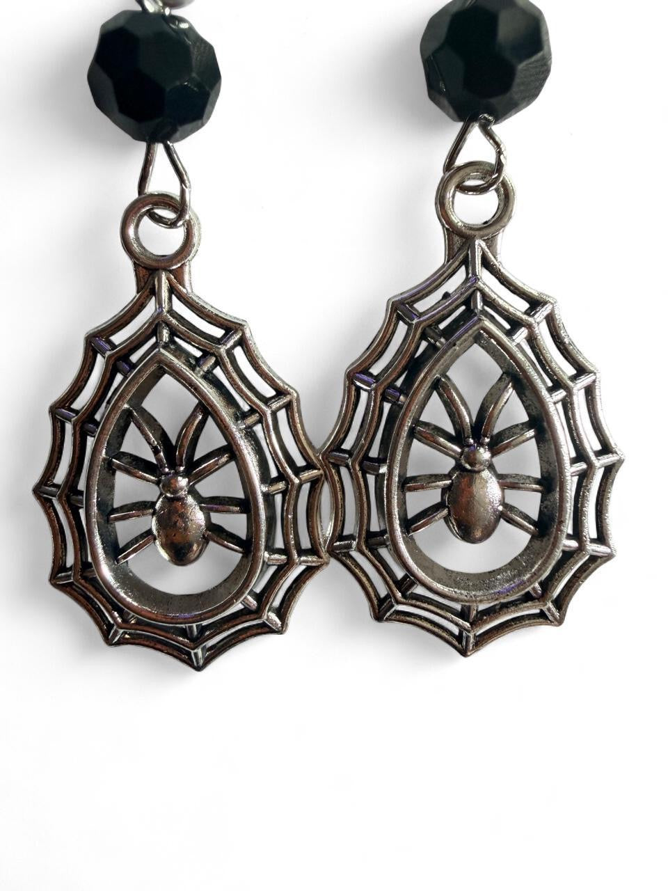 Spider Web Dangle Earrings