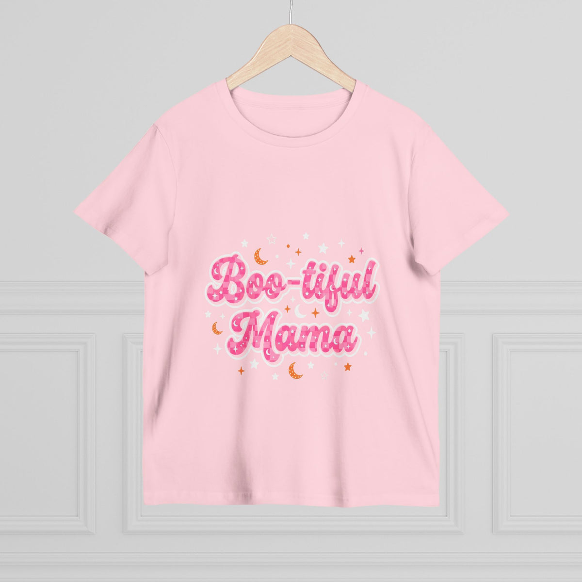 Boo-tiful Mama T-Shirt — Cute Halloween Mom Tee with Pink Script