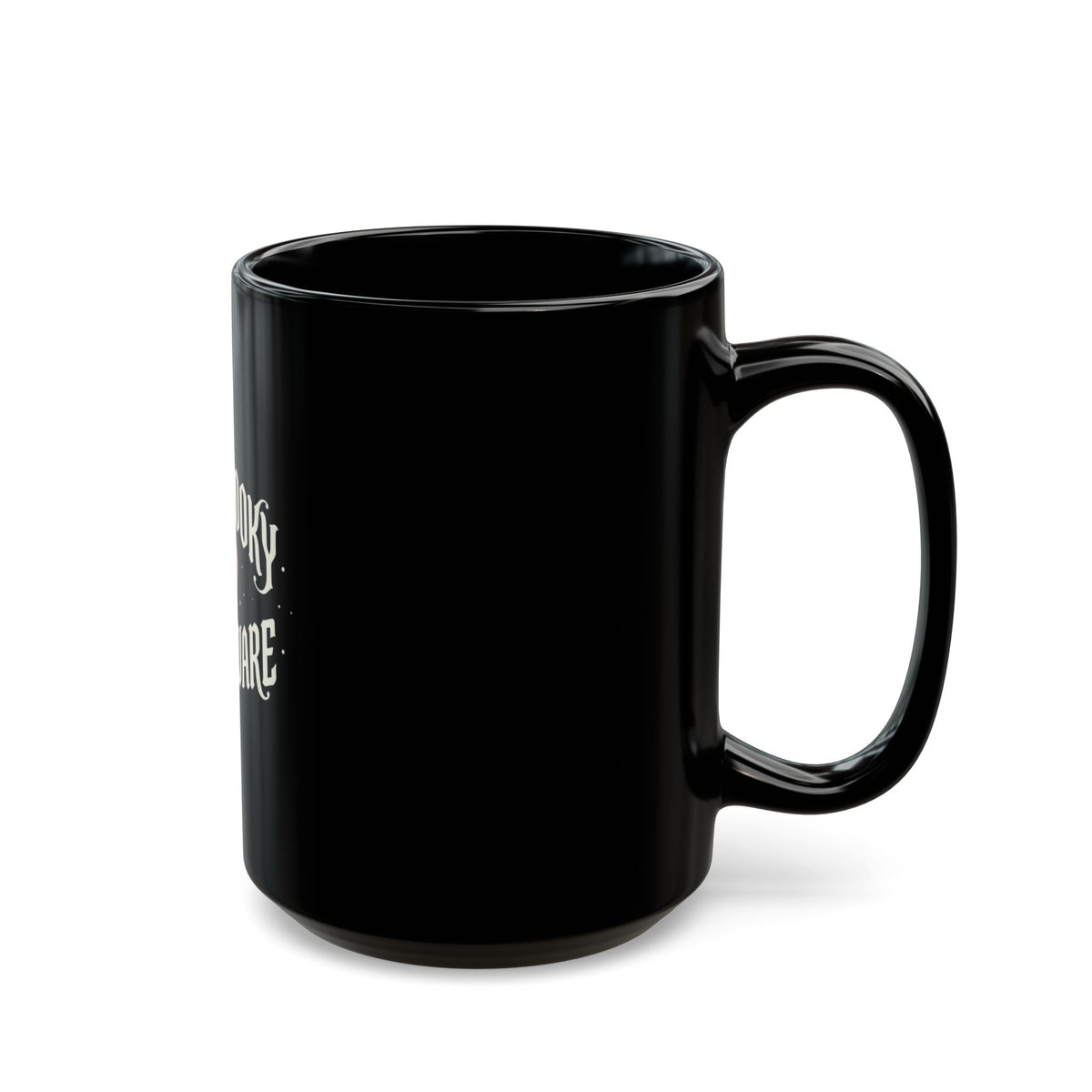 Stay Spooky Stay Aware Black Mug – Halloween Heart Coffee Cup