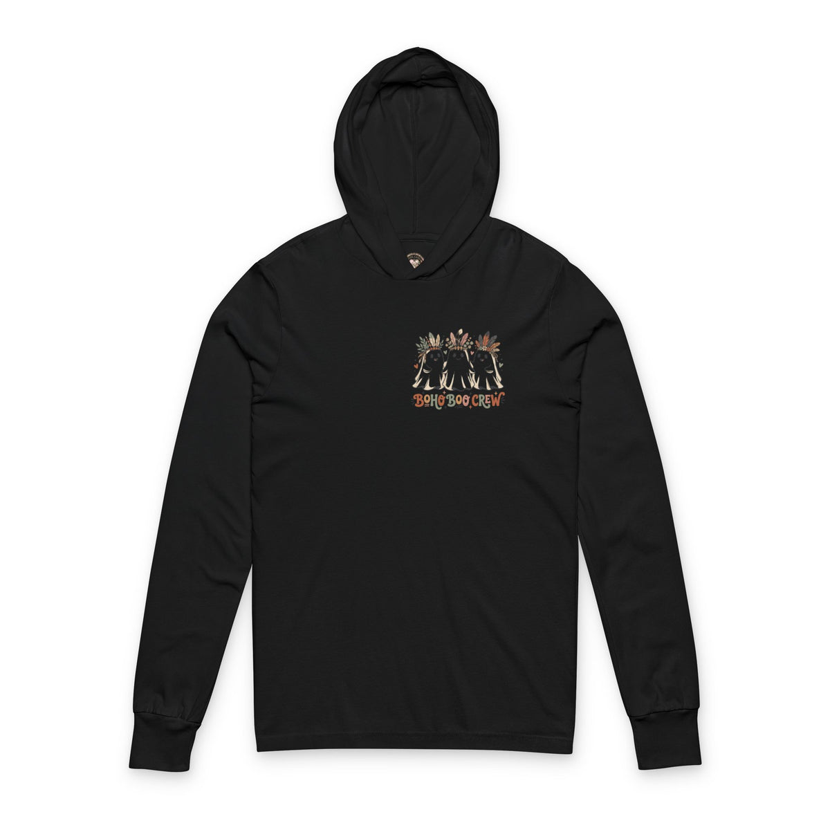 Boho Boo Crew Hooded Long Sleeve Tee