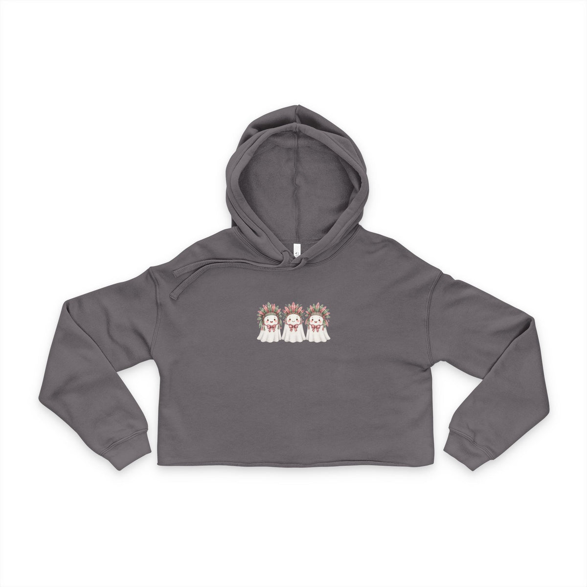 Cropped Hoodie — Cute Three Angels Graphic Women's Crop Hoodie