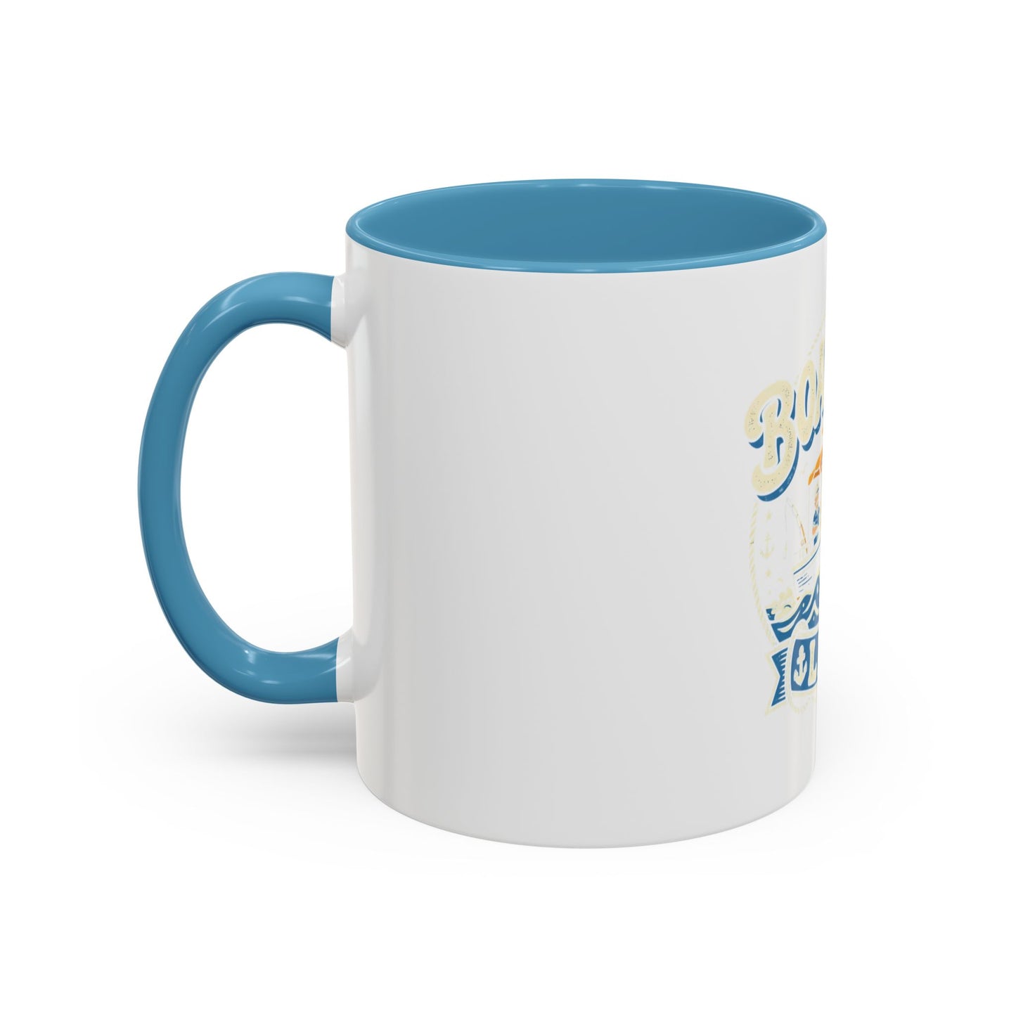 Boat Life Accent Coffee Mug — Nautical Marine Boat Lover Gift (11/15oz)