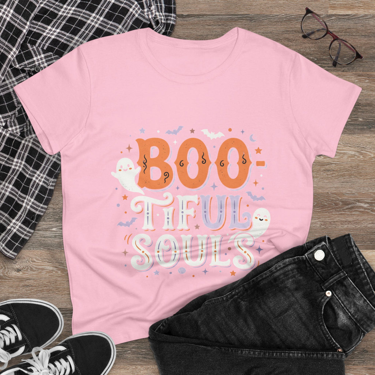Boo-tiful Souls Tee | Halloween ghosts, bats, spooky lettering