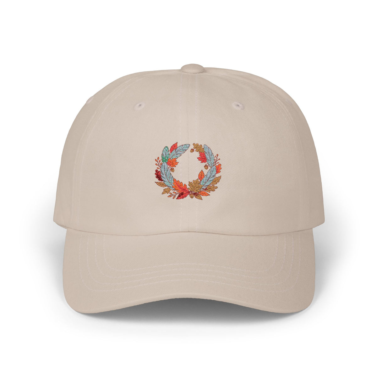 Floral Wreath Dad Cap – Embroidered Spring Flower Baseball Hat