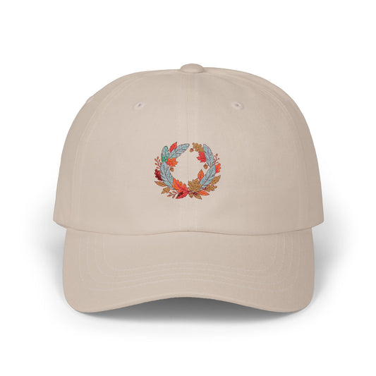 Floral Wreath Dad Cap – Embroidered Spring Flower Baseball Hat