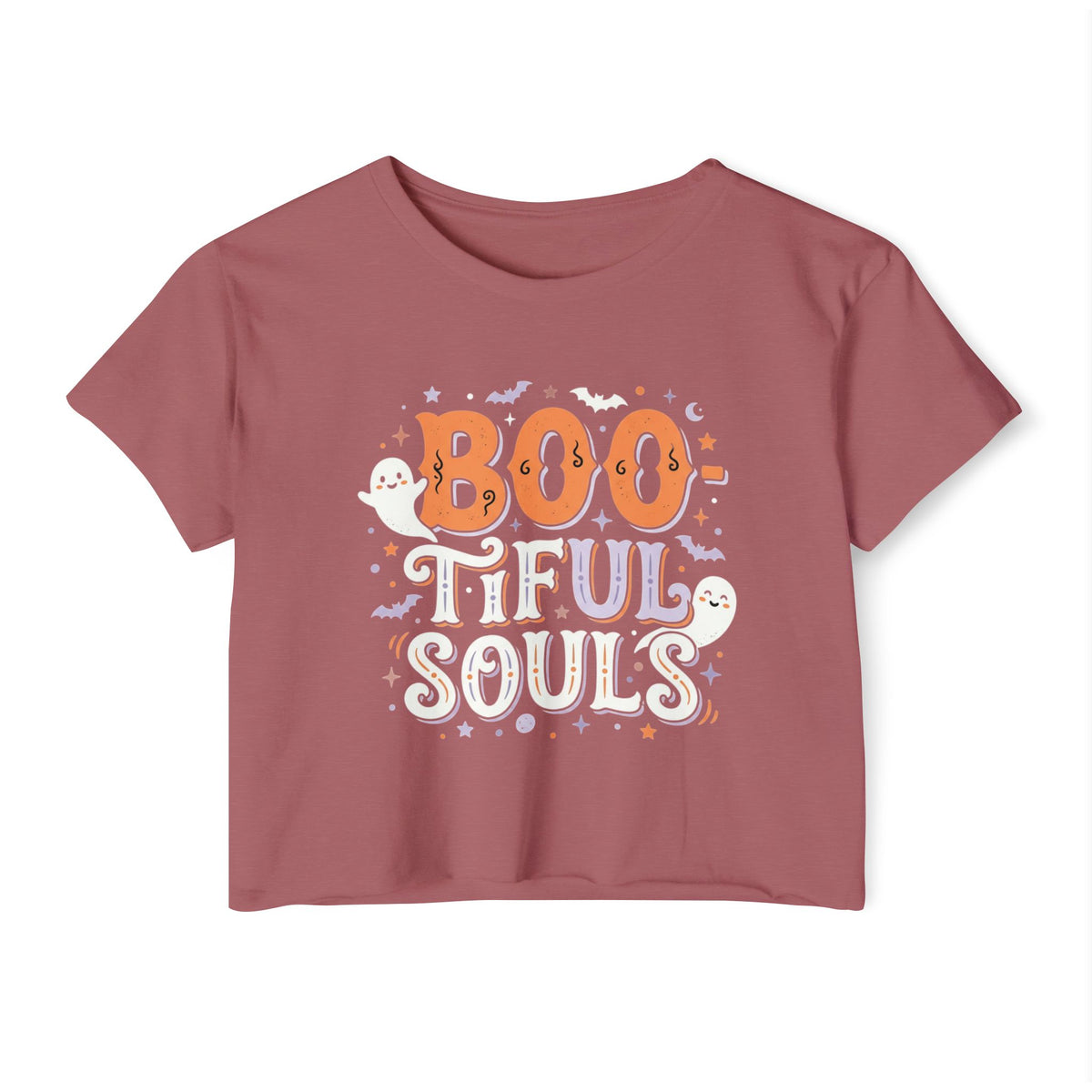 BOO-tiful Souls Crop Top | Halloween spooky lettering