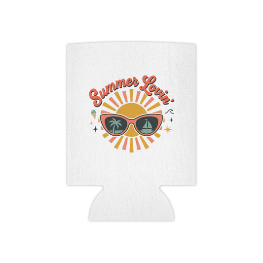 Can Cooler - "Summer Lovin'" Sunshine Sunglasses Drink Koozie