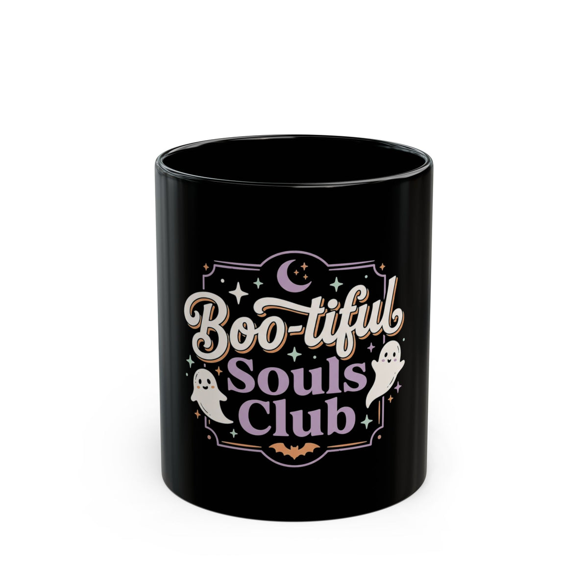 Boo-tiful Souls Club Mug — Cute Halloween Ghost Coffee Cup (11oz/15oz)