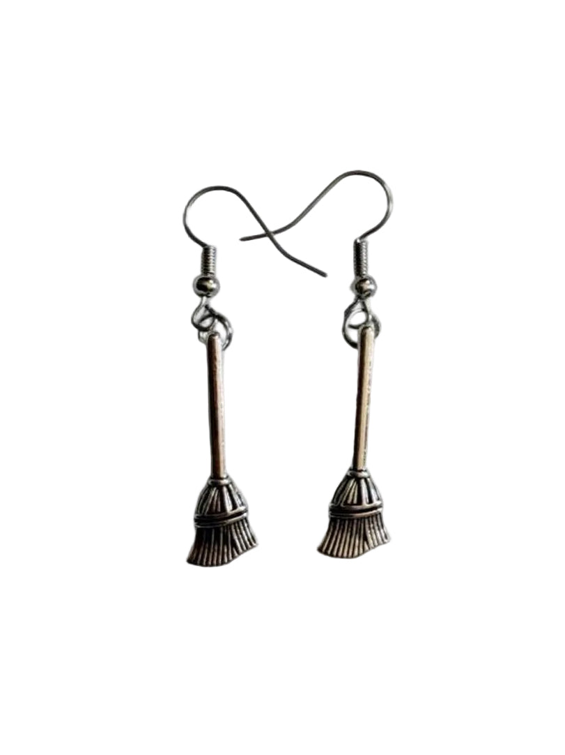 Boo-tiful Broomstick Earrings | Witch Broom Dangle Earrings | Simple Halloween Earrings | Boo-tiful Souls Collection