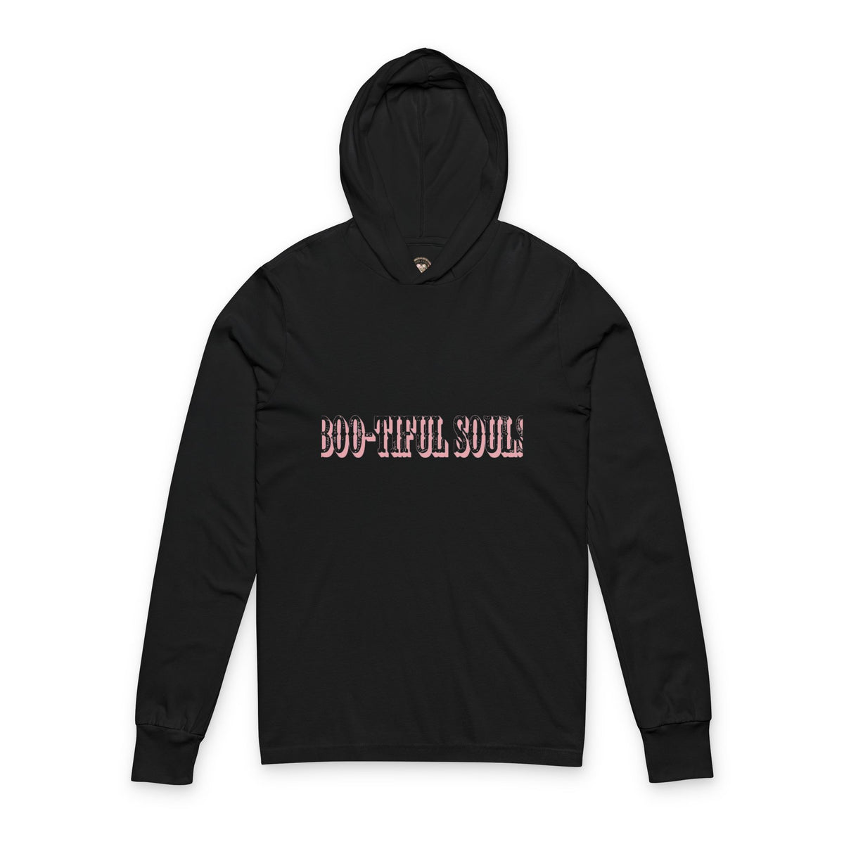 Hoodie Tee — "Boo-tiful Soul" Black Long-Sleeve Hooded Tee