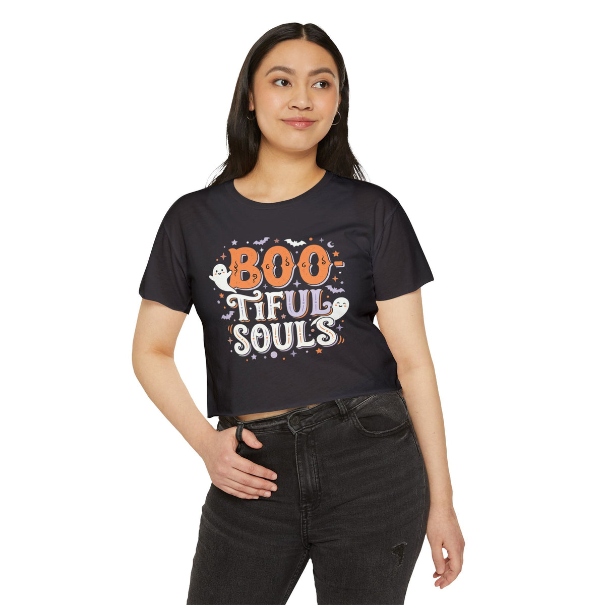 BOO-tiful Souls Crop Top | Halloween spooky lettering