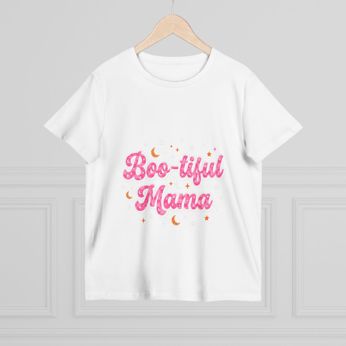 Boo-tiful Mama T-Shirt — Cute Halloween Mom Tee with Pink Script