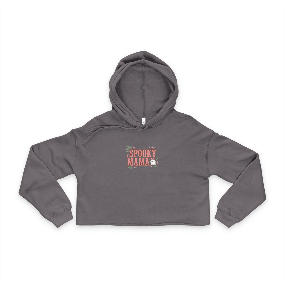 Cropped Hoodie — “Spooky Mama” Halloween Mom Pullover