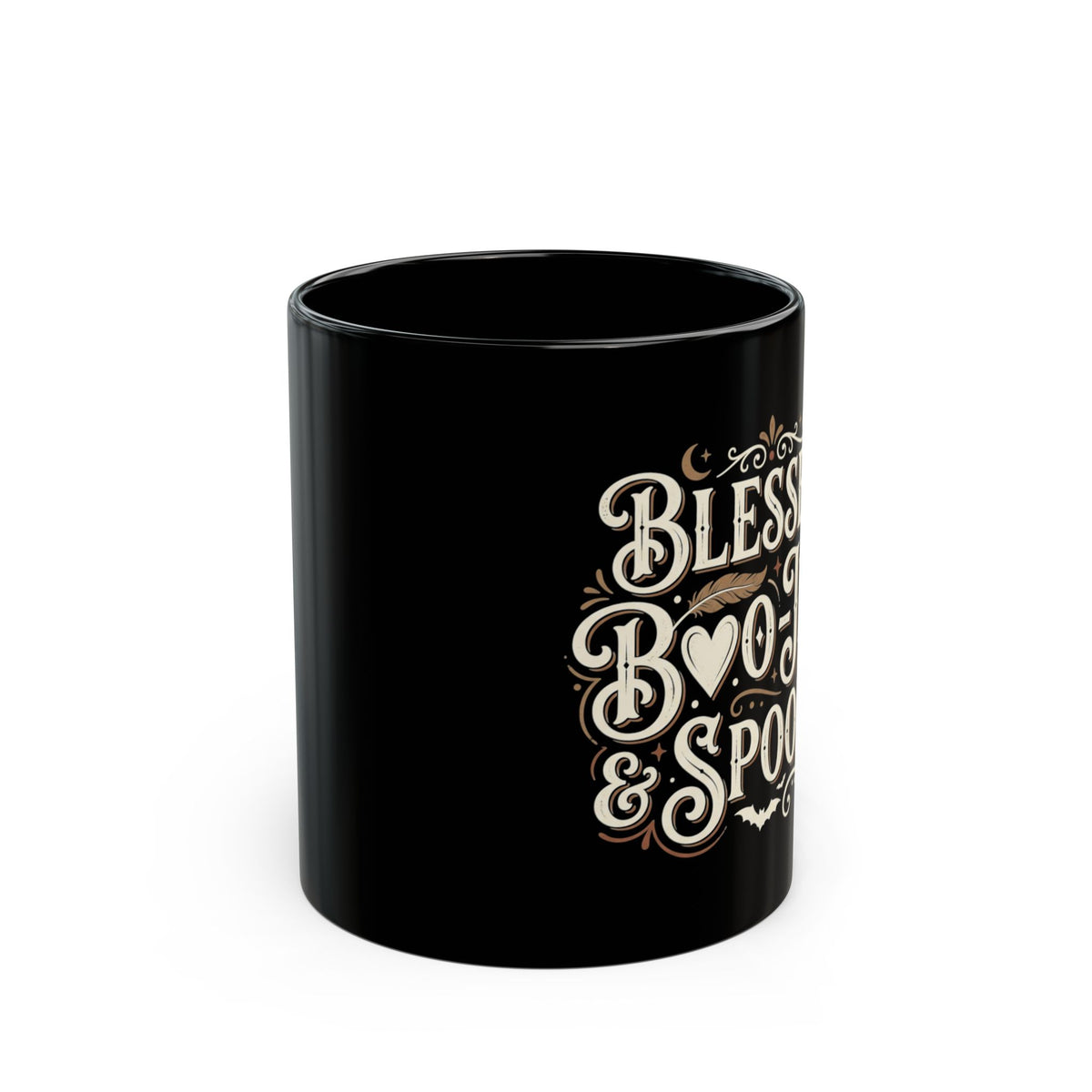 Blessed, Boo-jee & Spooky Black Mug — Halloween Gothic Coffee Cup (11oz & 15oz)
