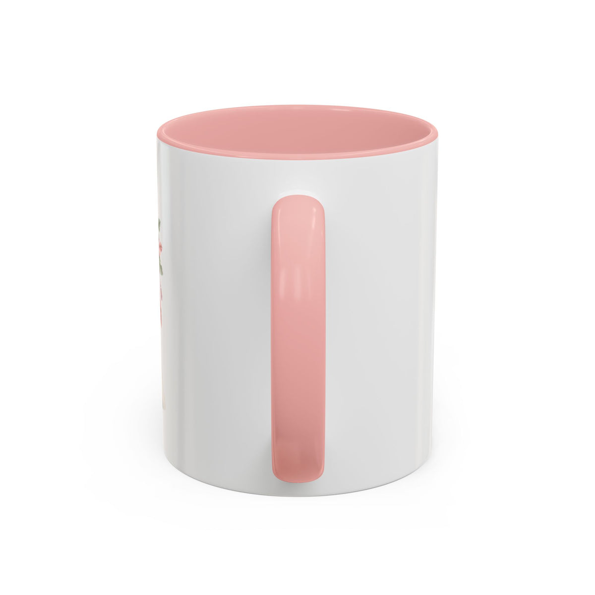 Cute Ghost Mug with Floral Feather Headdress – Pink Accent Coffee Cup (11/15 oz)