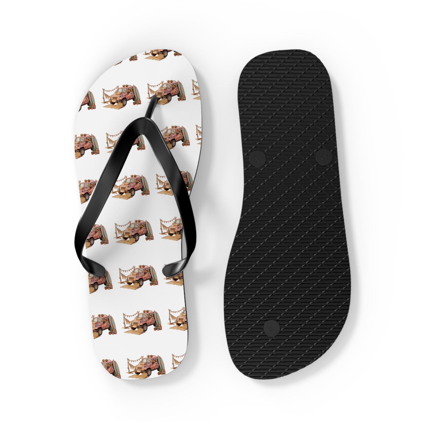 Rhino Pattern Flip Flops - Cute Rhinoceros Beach Sandals