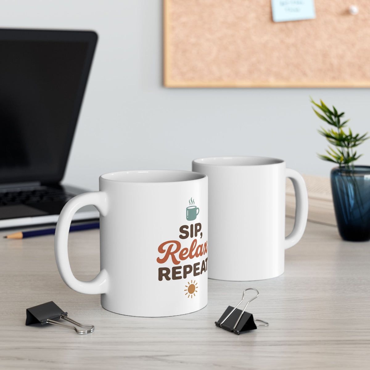 Relax Repeat Mug — Funny Coffee Ceramic Mug (11oz & 15oz)