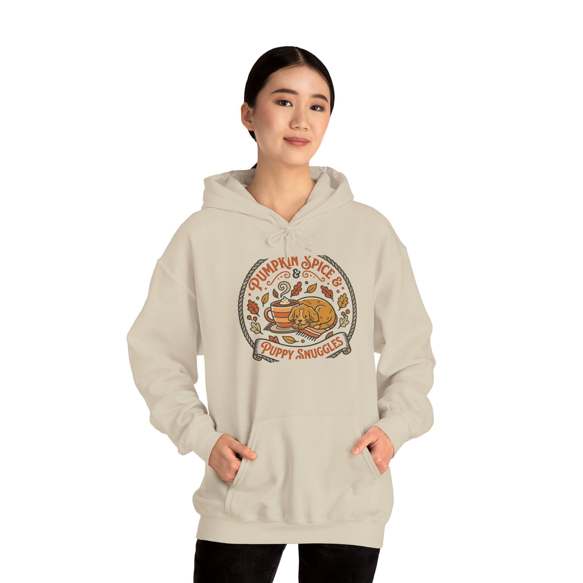 Pumpkin Spice Puppy Snuggles Hoodie