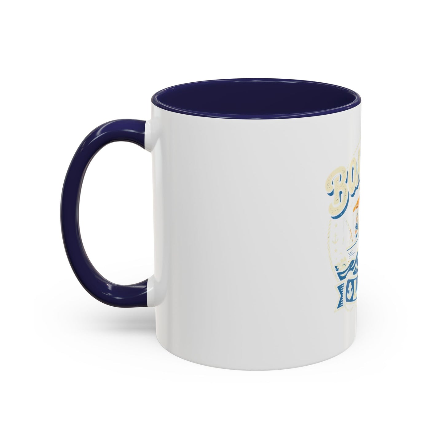 Boat Life Accent Coffee Mug — Nautical Marine Boat Lover Gift (11/15oz)