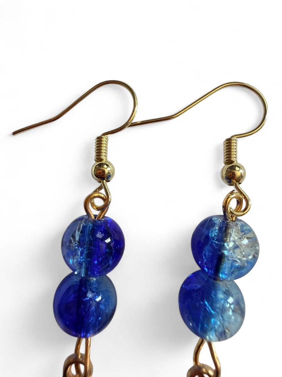 End of Summer Americana Lifesaver Earrings - Blue and White Nautical Buoy Dangle