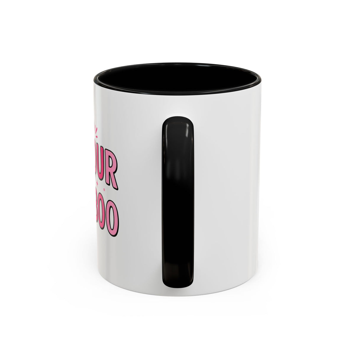 Not Your Basic Boo Coffee Mug — Cute Pink Ghost Accent Mug (11/15oz)