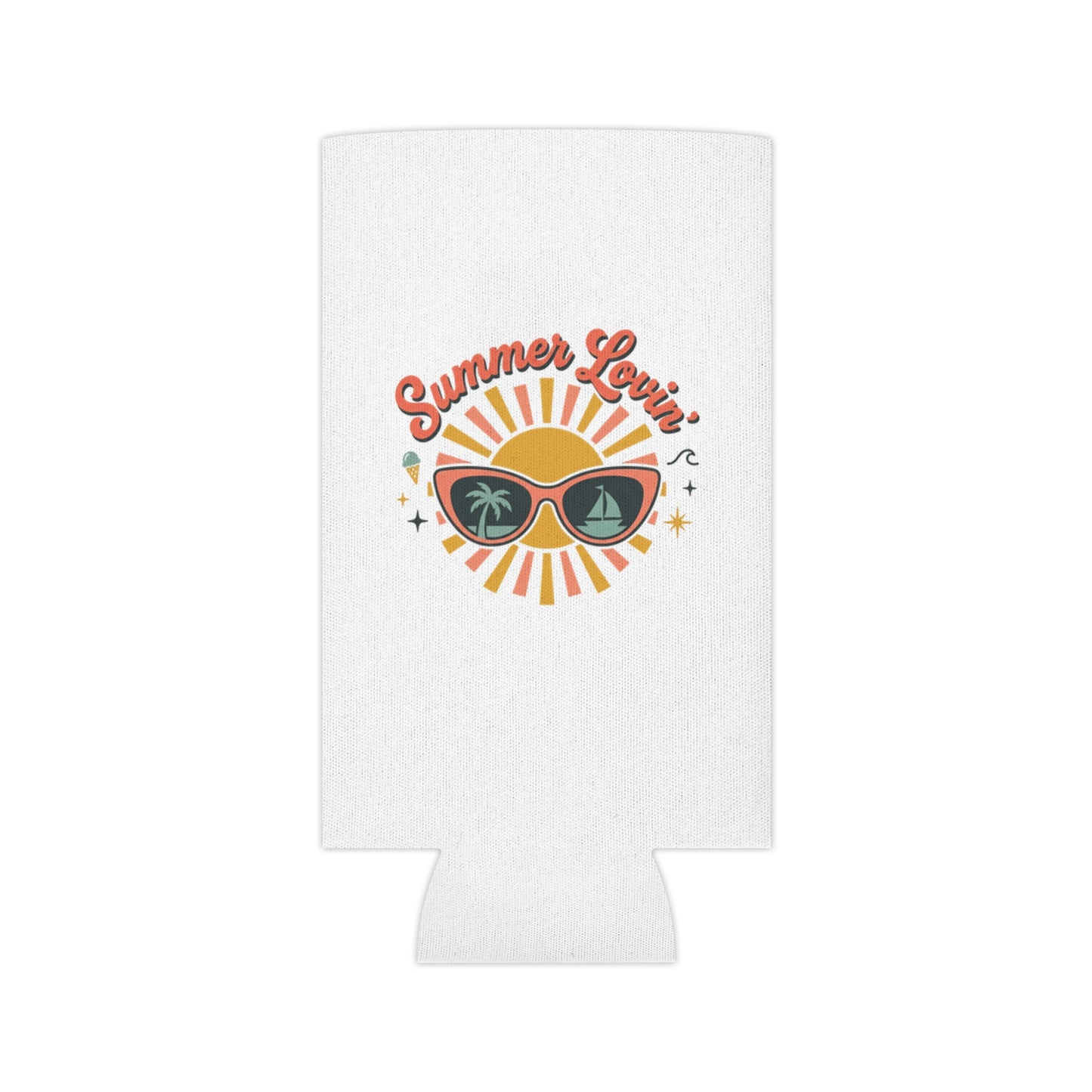 Can Cooler - "Summer Lovin'" Sunshine Sunglasses Drink Koozie