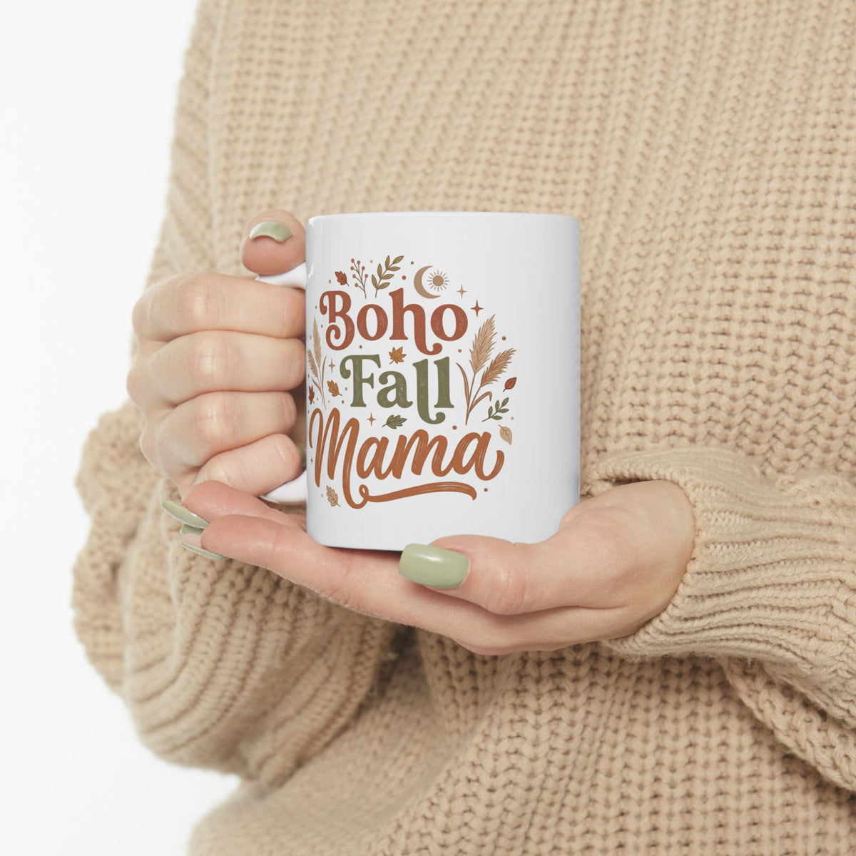 Mama Autumn Mug – Cozy Fall Ceramic Coffee Cup (11oz & 15oz)