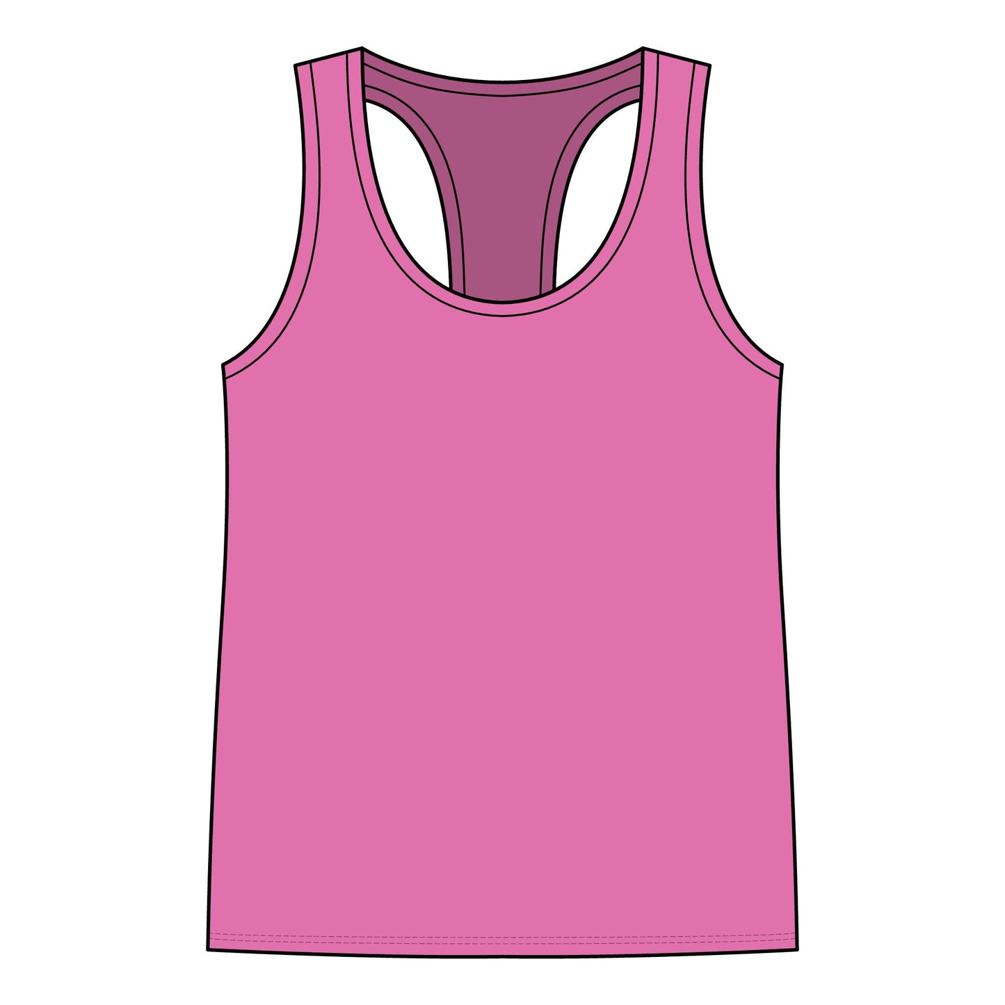 Women’s Racerback Tank — Tropical Surf Shack Graphic