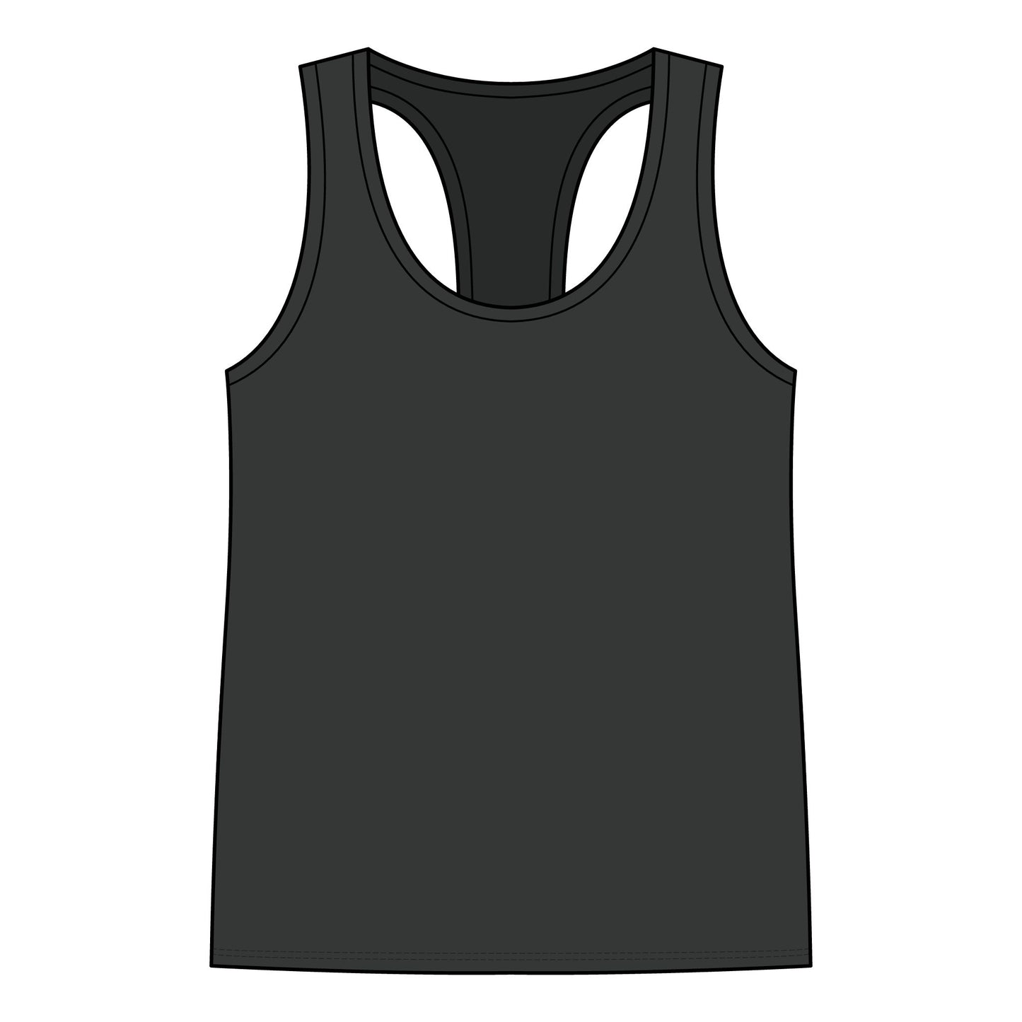 Women’s Racerback Tank — Tropical Surf Shack Graphic