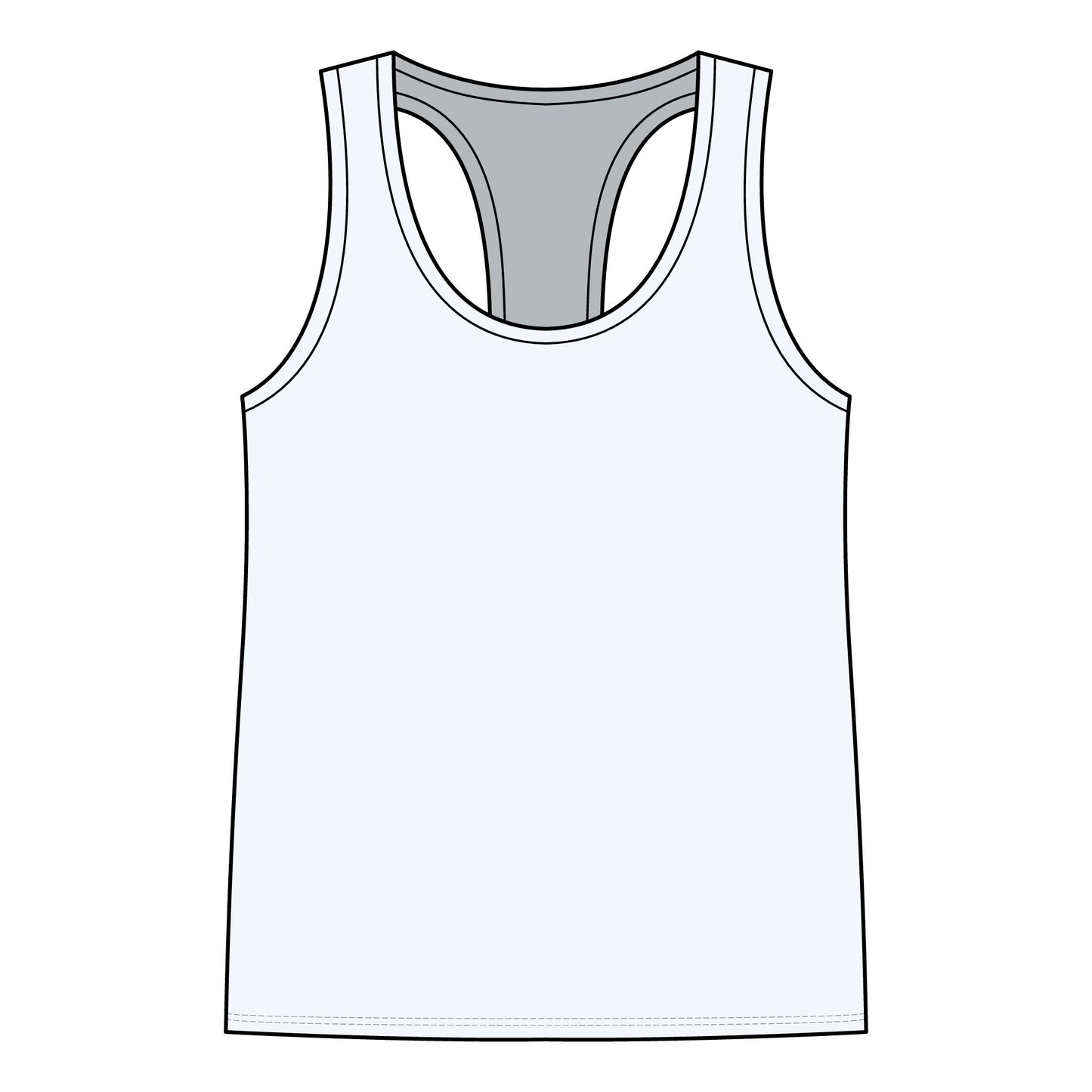 Women’s Racerback Tank — Tropical Surf Shack Graphic