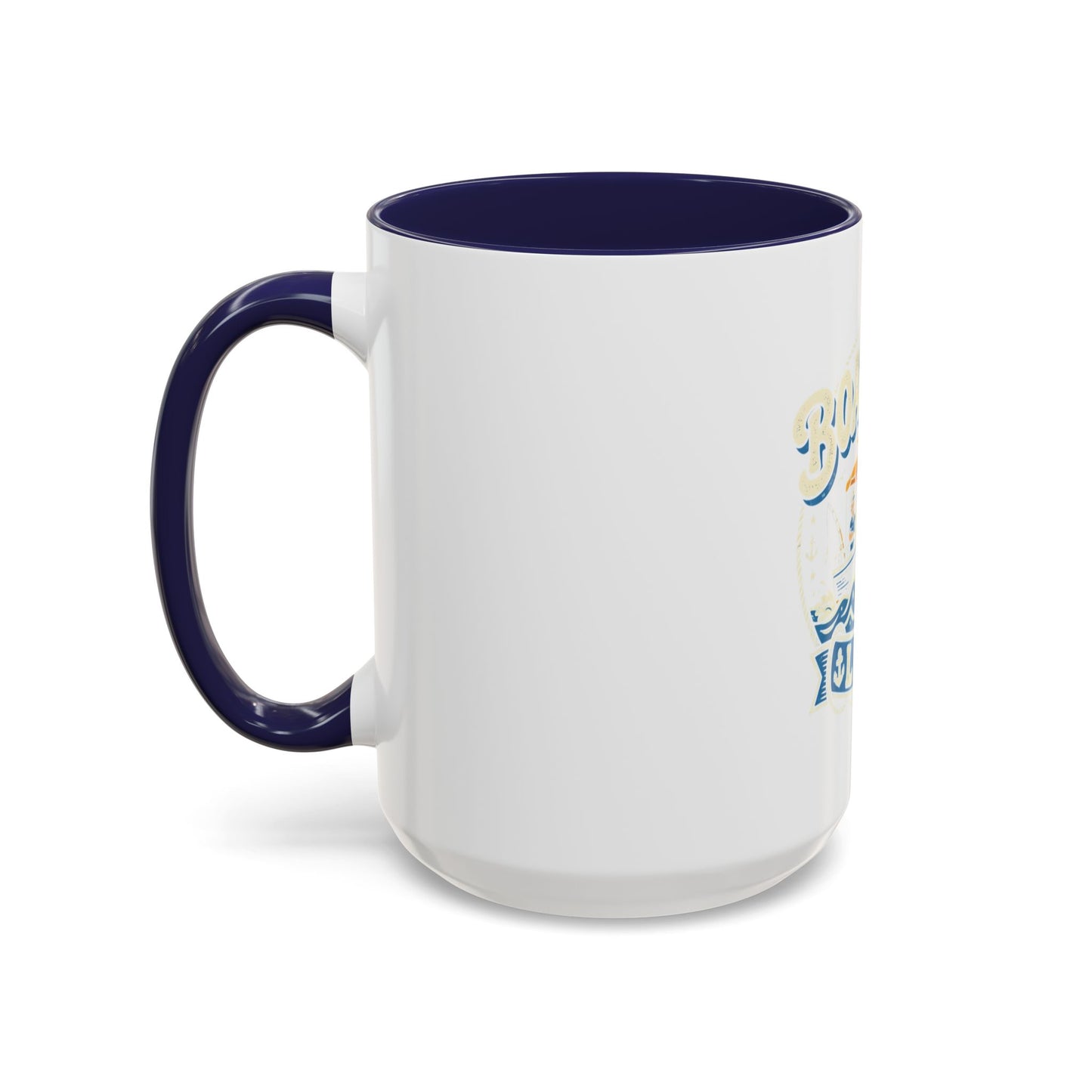 Boat Life Accent Coffee Mug — Nautical Marine Boat Lover Gift (11/15oz)