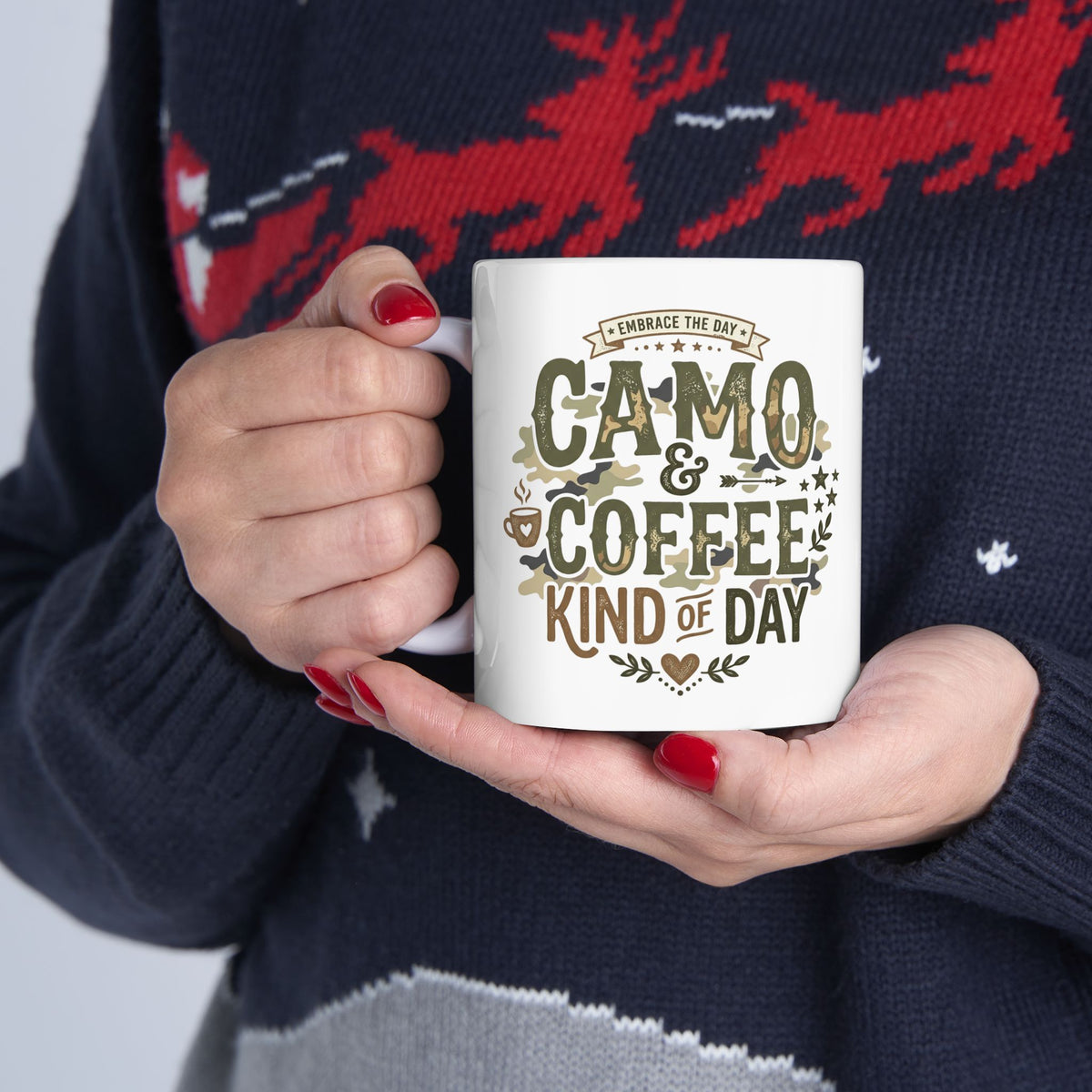 Coffee Mug – "Zero Coffee, No Day" Vintage Badge Ceramic Mug (11oz & 15oz)