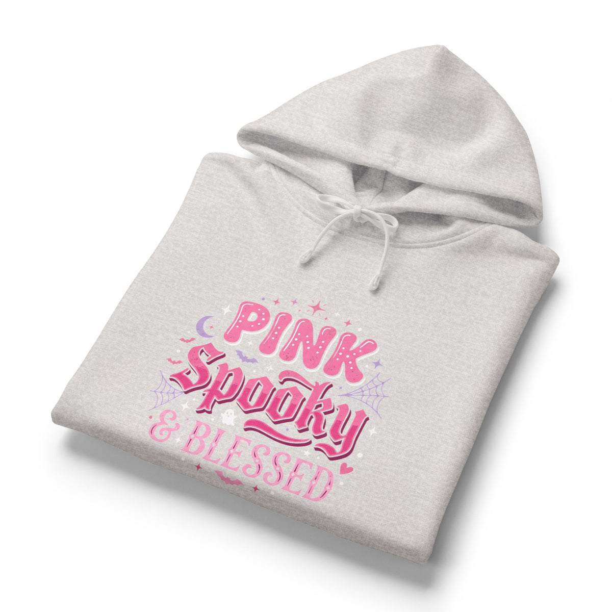 Pink Spooky & Blessed Hoodie — Cute Pastel Halloween Pullover