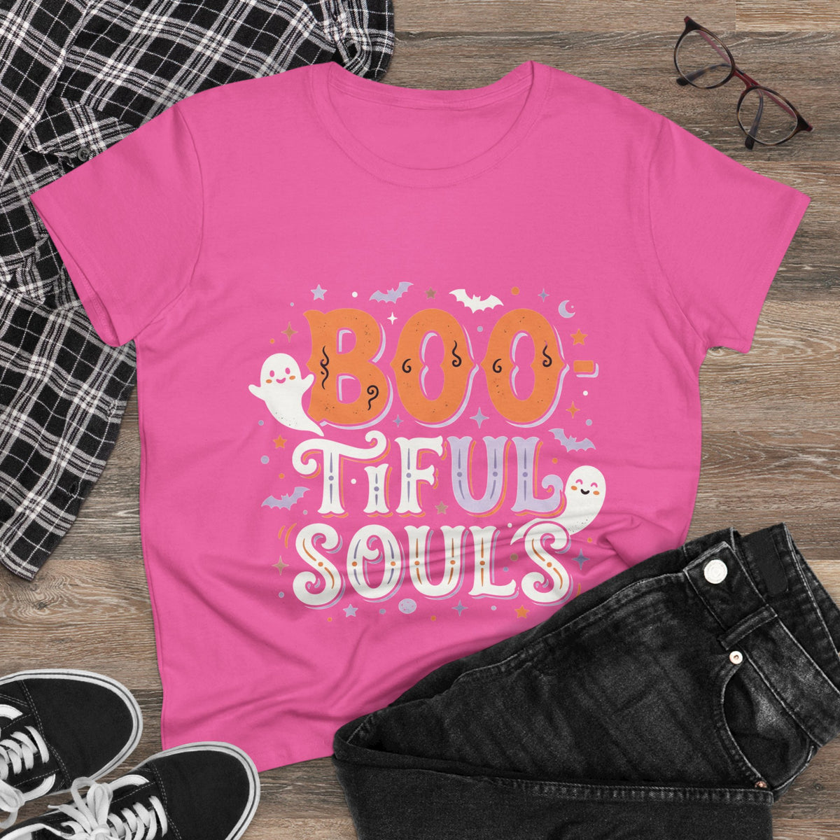 Boo-tiful Souls Tee | Halloween ghosts, bats, spooky lettering