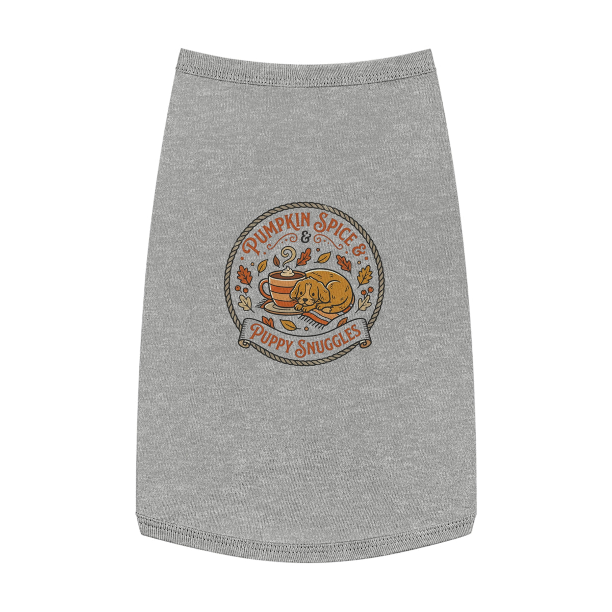 Pumpkin Spice & Puppy Snuggles Pet Tank Top — Fall Dog Shirt