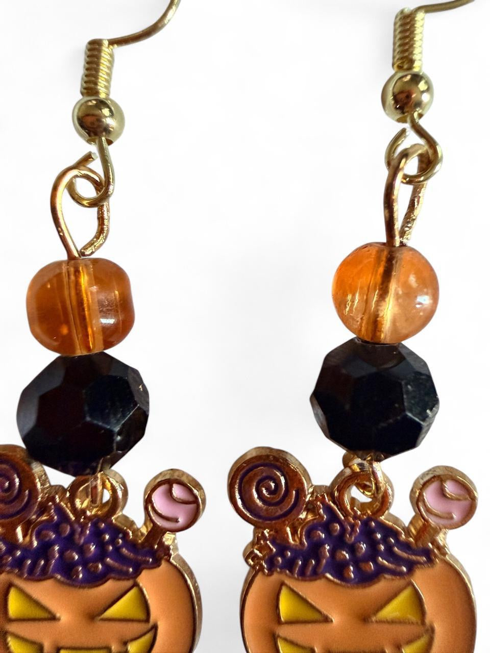 Boo-tiful Jack-O’-Lantern Earrings | Halloween Dangle Earrings | Boo-tiful Souls Collection