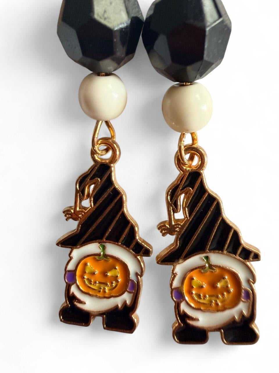 Boo-tiful Halloween Gnome Earrings | Jack O’Lantern Gnome Dangle Earrings | Cute Halloween Earrings | Boo-tiful Souls Collection