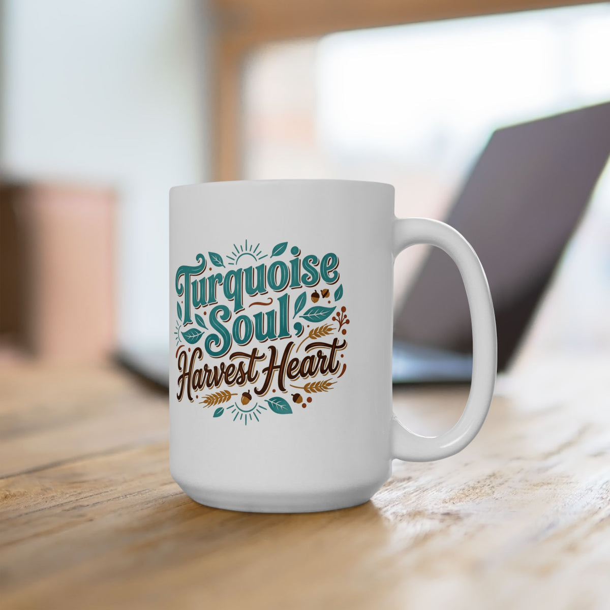 Ceramic Mug – 'Tutti Frutti & Harvest' Colorful Fall Coffee Cup (11oz, 15oz)