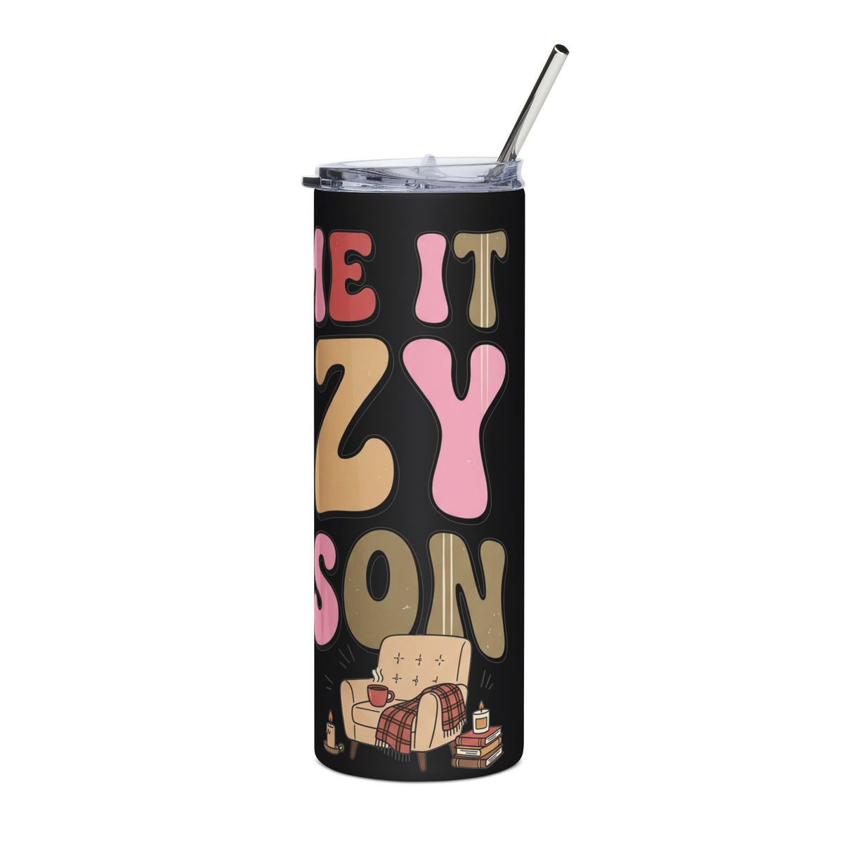 Skinny Tumbler — "Black Coffee Season" Retro 20oz Stainless Steel Travel Cup
