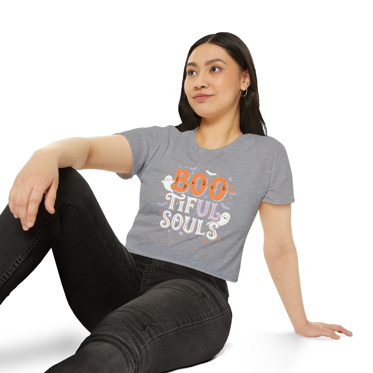 BOO-tiful Souls Crop Top | Halloween spooky lettering