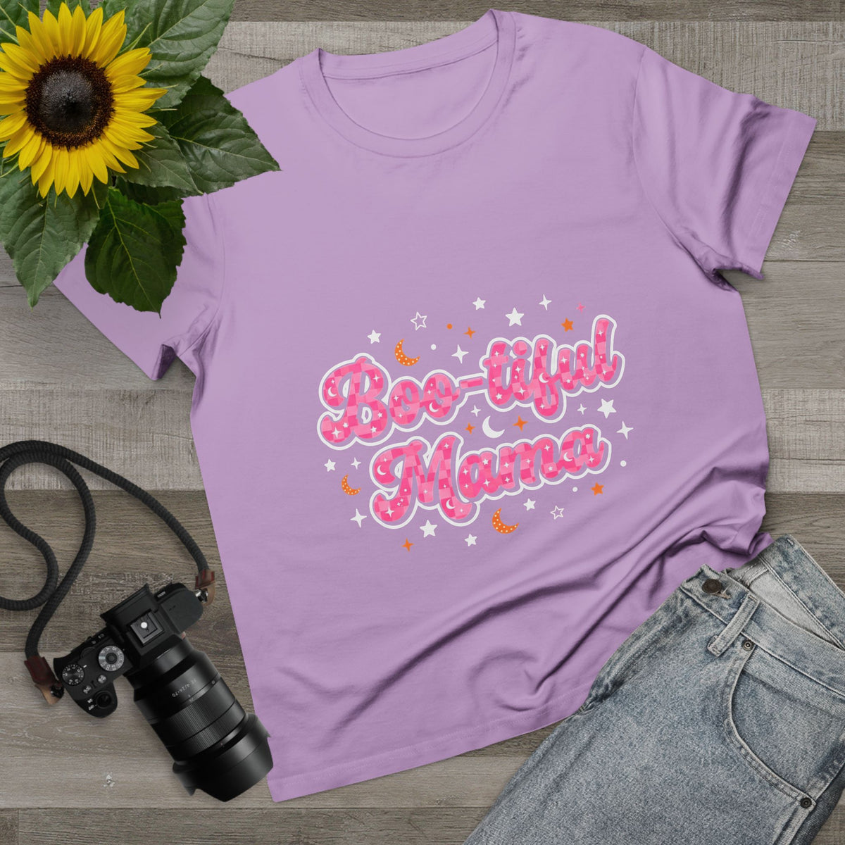 Boo-tiful Mama T-Shirt — Cute Halloween Mom Tee with Pink Script