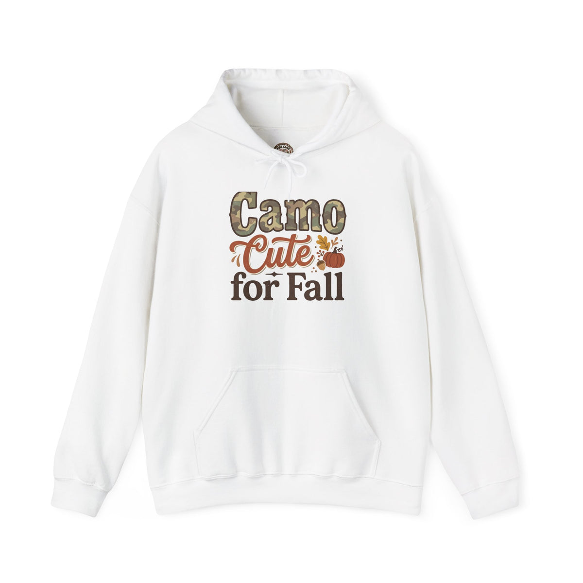 Camo Cute for Fall Hoodie — Autumn Camo Graphic Pullover for Women & Kids