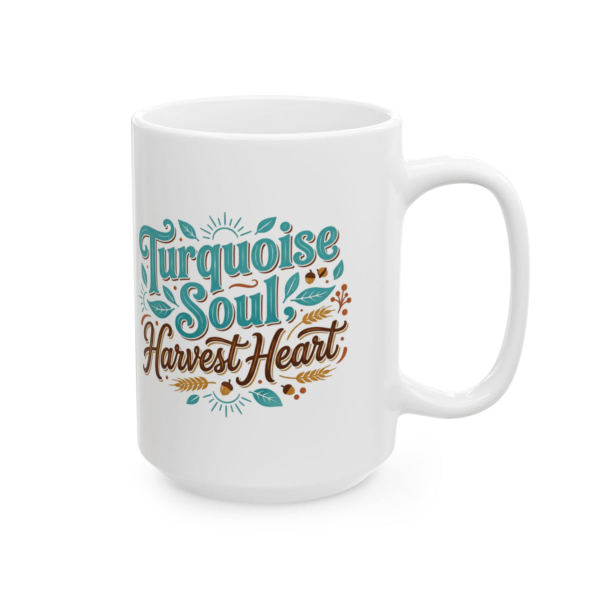 Ceramic Mug – 'Tutti Frutti & Harvest' Colorful Fall Coffee Cup (11oz, 15oz)