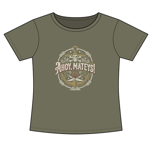 Ahoy Mateys! Women's Scoop Neck Pirate Tee