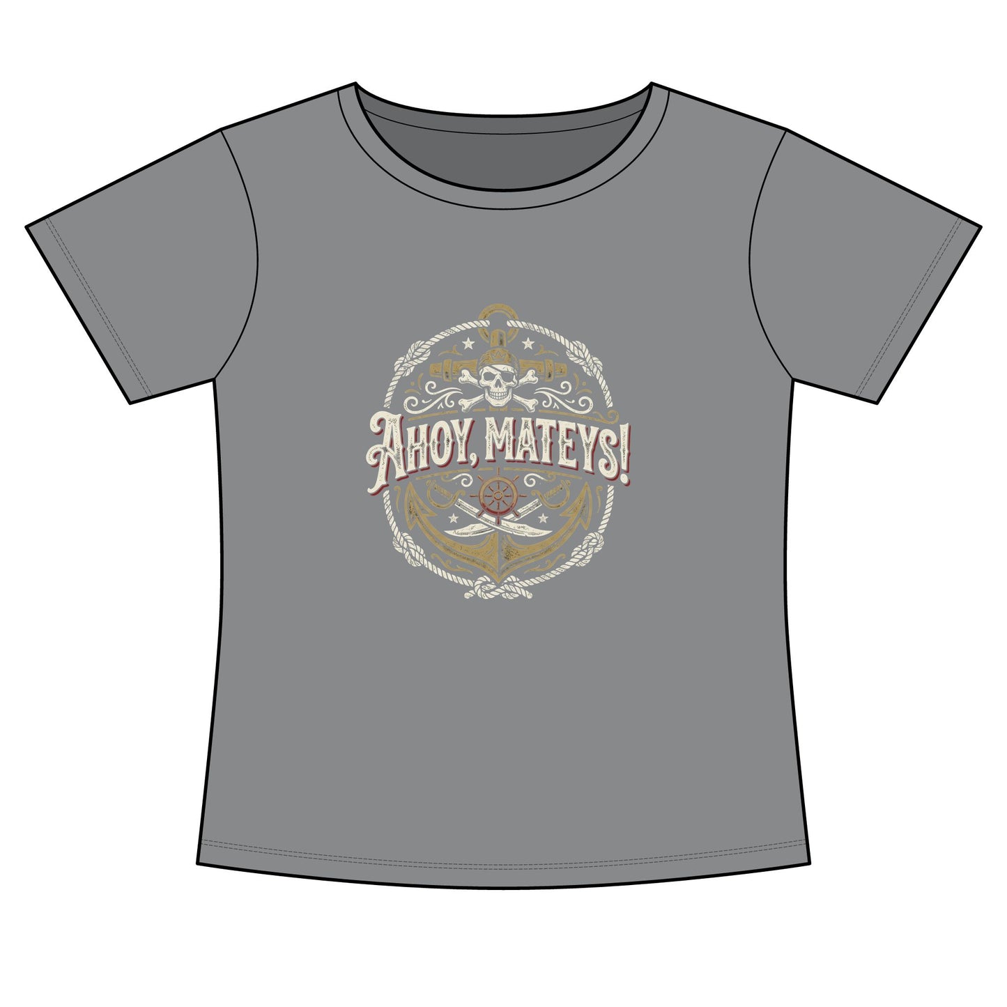 Ahoy Mateys! Women's Scoop Neck Pirate Tee
