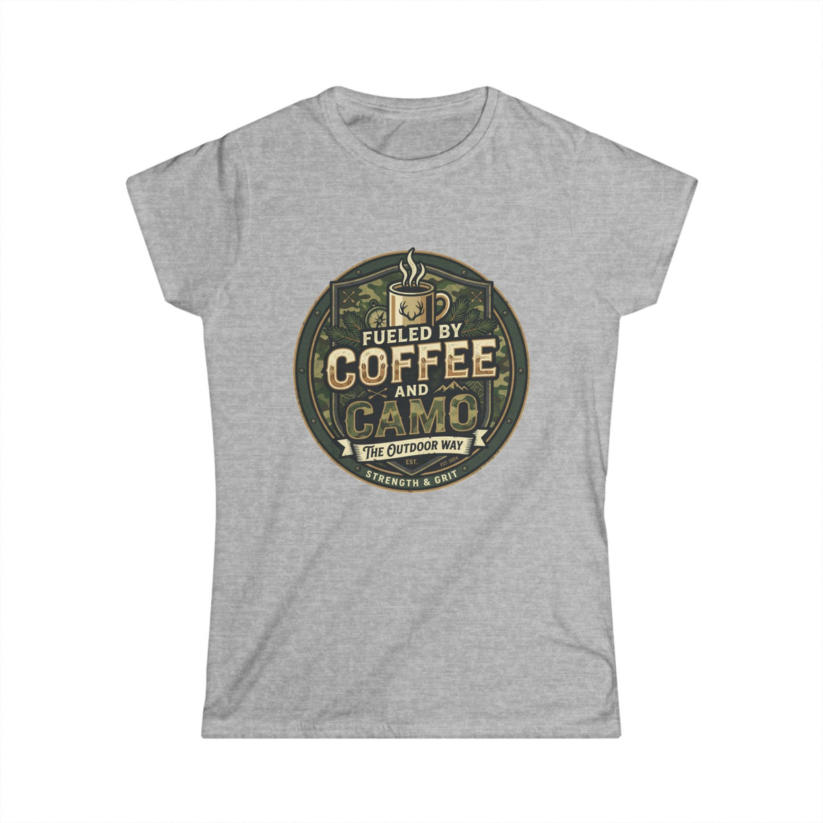 Women's Softstyle Tee — Classic Heather Gray Crewneck T-Shirt